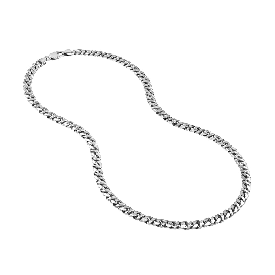 Sterling Silver 7mm 8 Sided D/C Curb Chain
