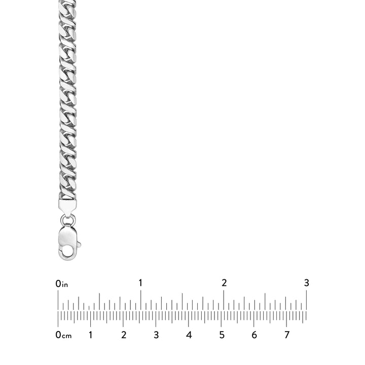 Sterling Silver 7mm 8 Sided D/C Curb Chain