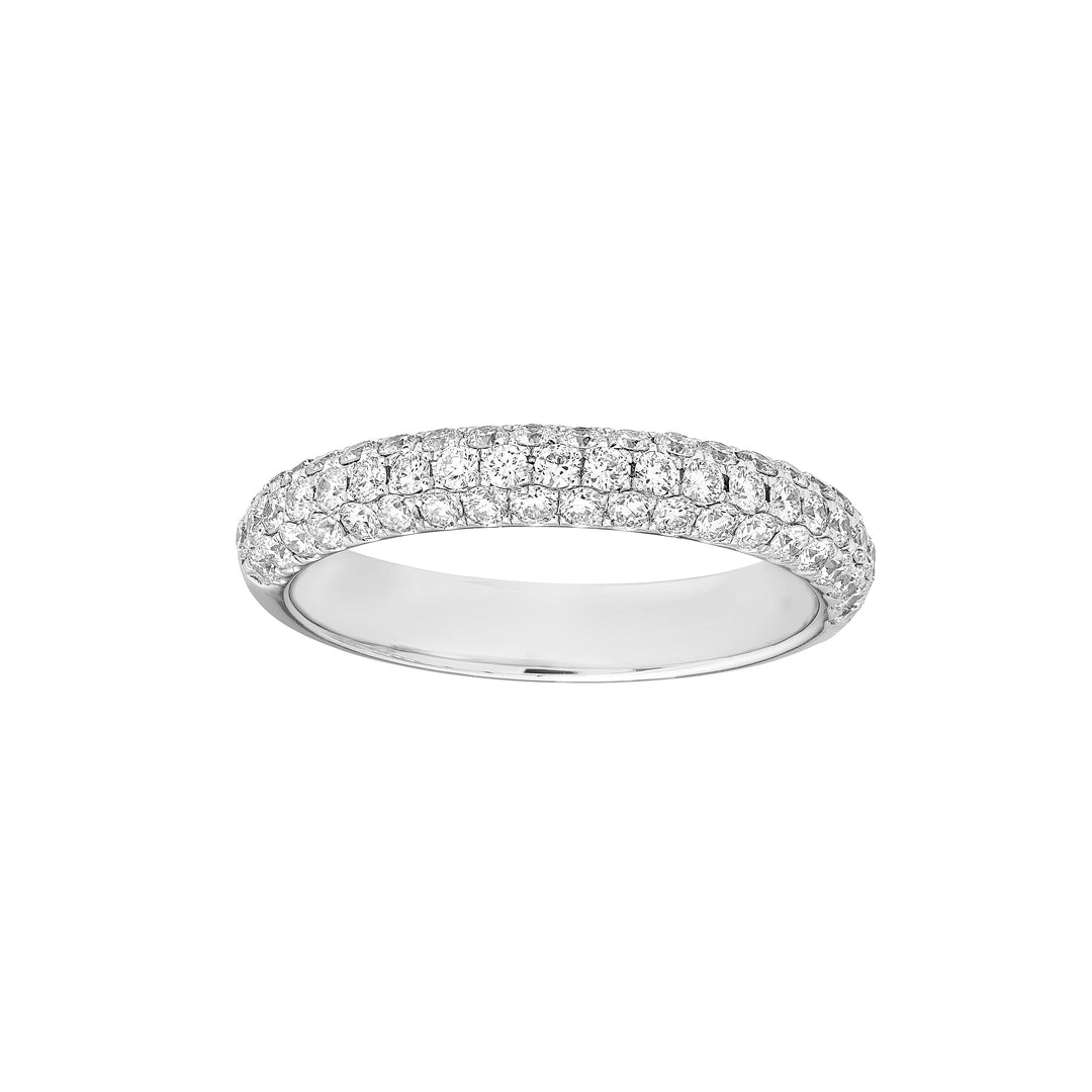Pavé Diamond Stackable Band (3/4tcw) in White Gold