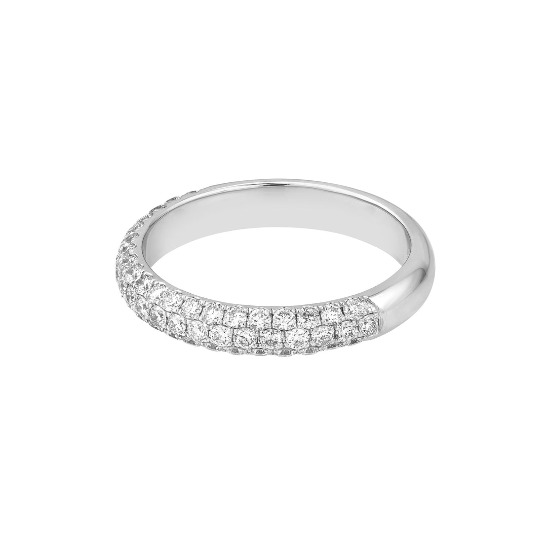 Pave Diamond Stackable Band (3/4tcw) in White Gold