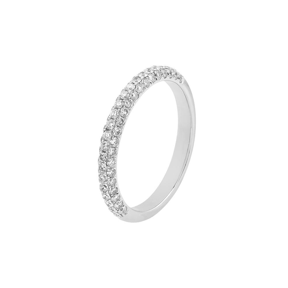Diamond Pavé Stackable Band (5/8tcw) in White Gold