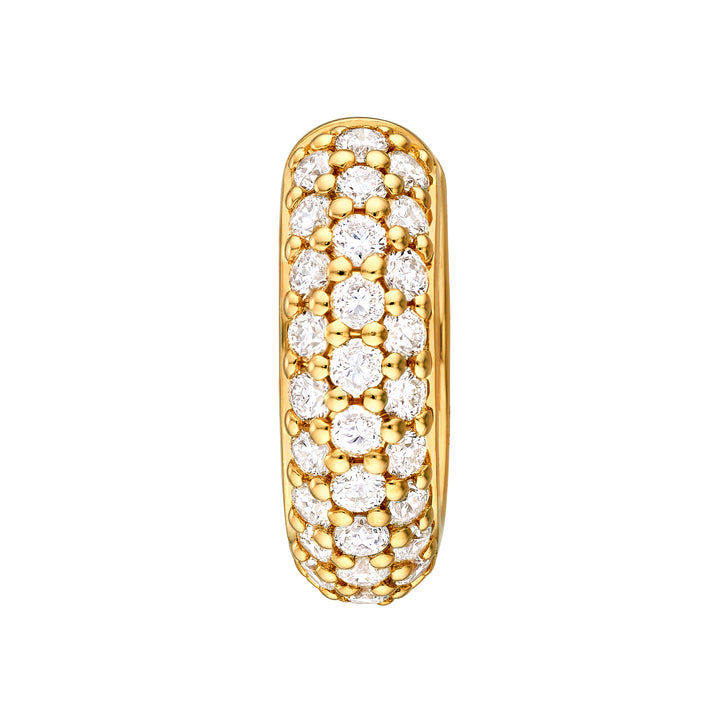 3 Row Diamond Pavé Huggies (1/2tcw)