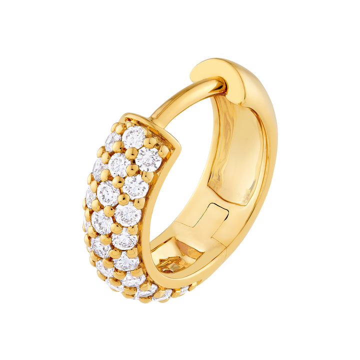 3 Row Diamond Pavé Huggies (1/2tcw)