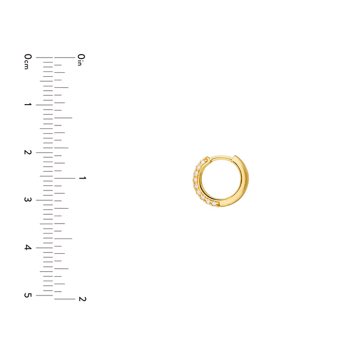 3 Row Diamond Pavé Huggies (1/2tcw)