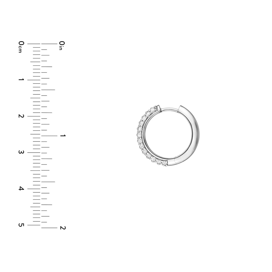 3 Row Diamond Pavé Huggies (3/4tcw)