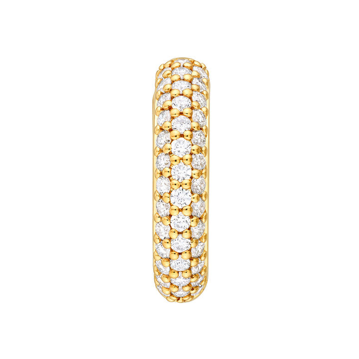 3 Row Diamond Pavé Huggies (3/4tcw)