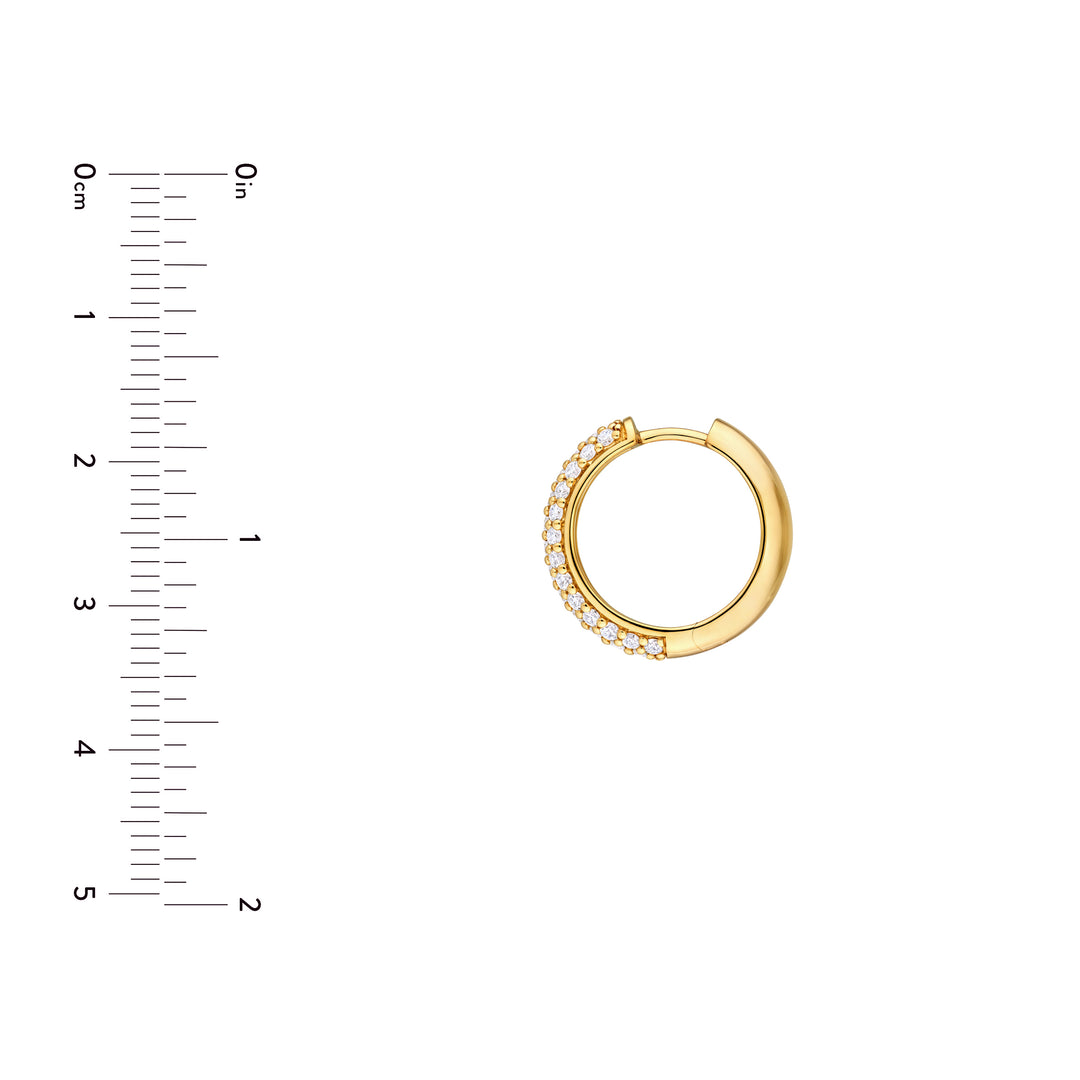 3 Row Diamond Pavé Huggies (3/4tcw)