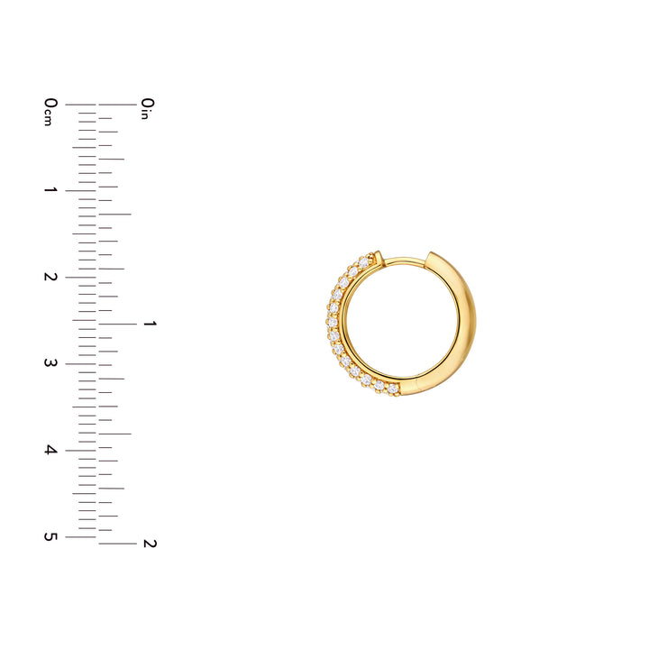 3 Row Diamond Pavé Huggies (3/4tcw)