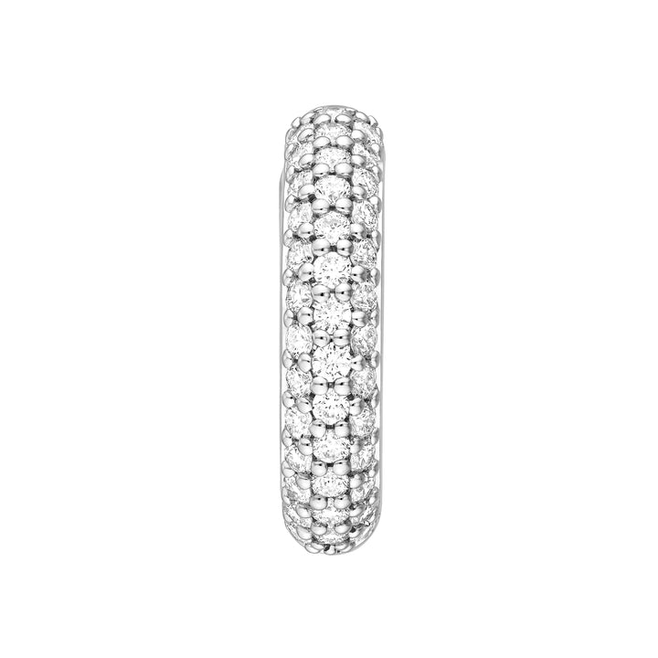 3 Row Diamond Pavé Huggies (3/4tcw)