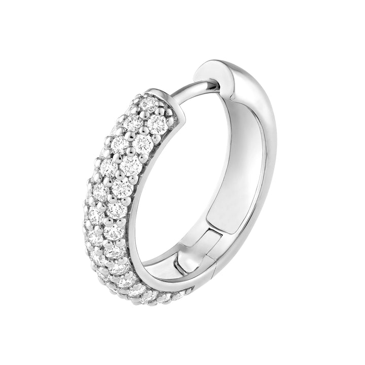 3 Row Diamond Pavé Huggies (3/4tcw)