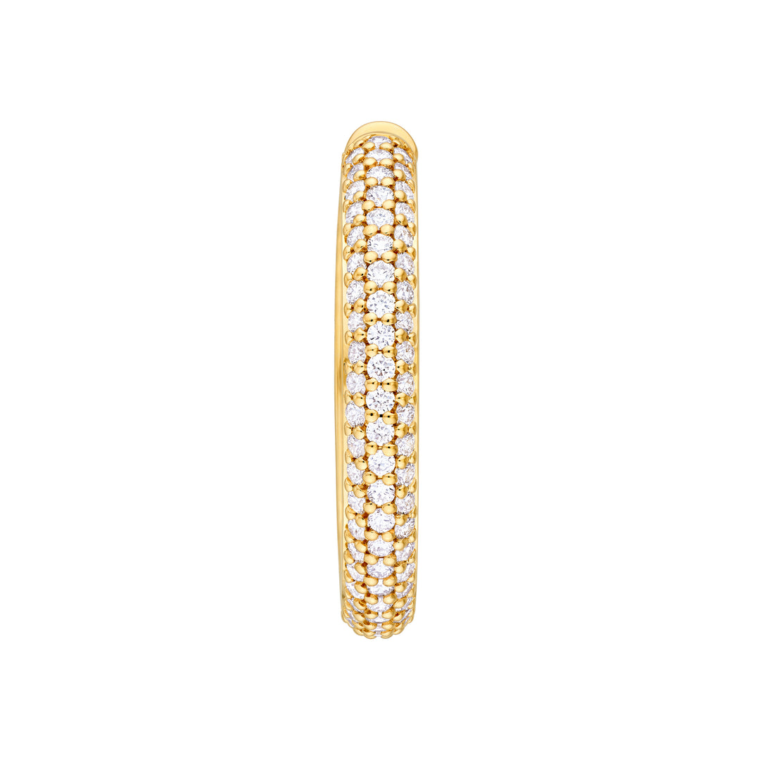 3 Row Diamond Pavé Hoop Earrings (1-1/3tcw)