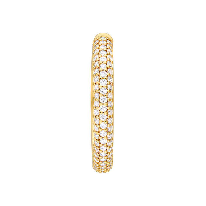 3 Row Diamond Pavé Hoop Earrings (1-1/3tcw)