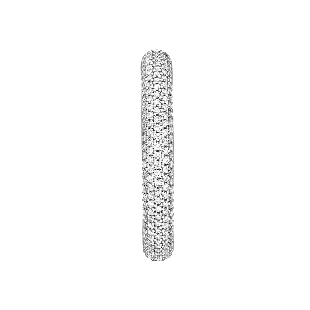 5 Row Diamond Pavé Hoop Earrings (1tcw)