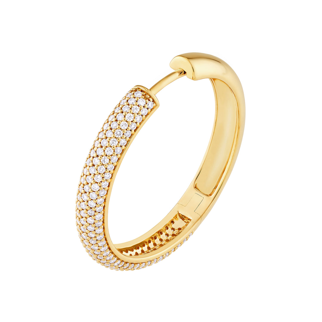 5 Row Diamond Pavé Hoop Earrings (1tcw)