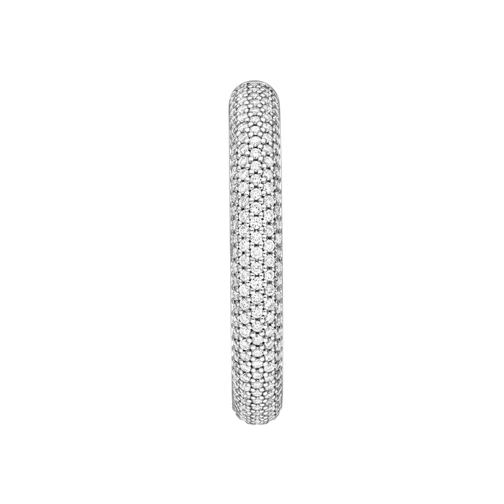5 Row Diamond Pavé Hoop Earrings (1tcw)
