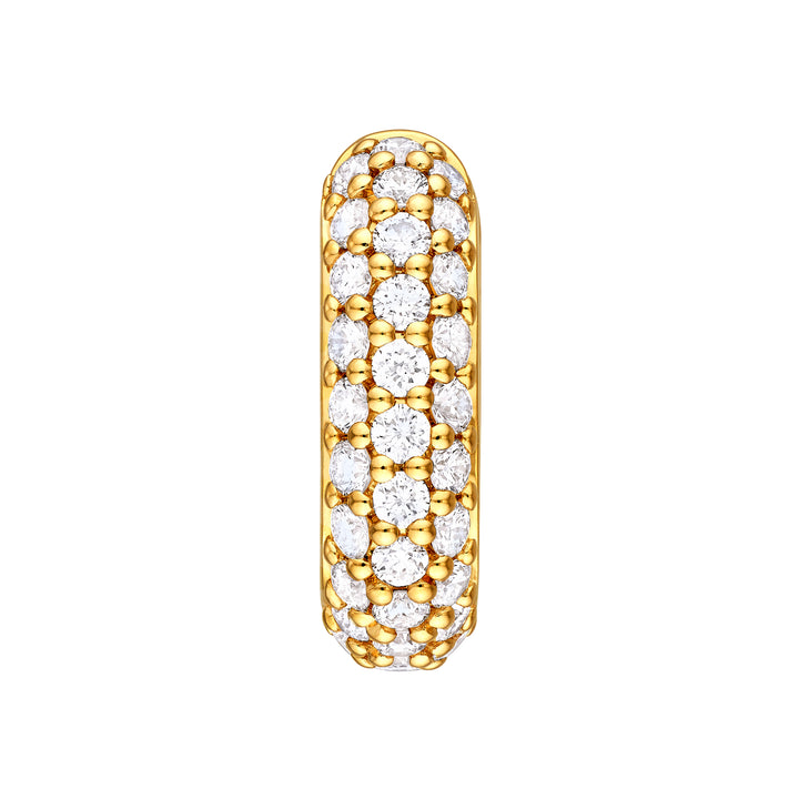 3 Row Pavé Diamond Paper Clip Huggies (5/8tcw)