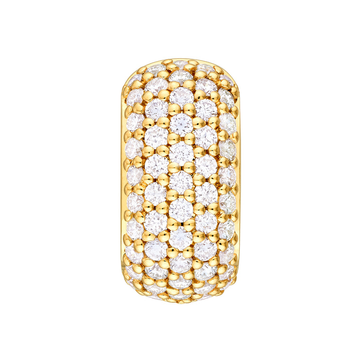 5 Row Pavé Diamond Paper Clip Huggies (7/8tcw)