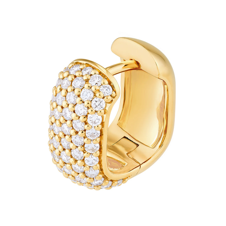 5 Row Pavé Diamond Paper Clip Huggies (7/8tcw)