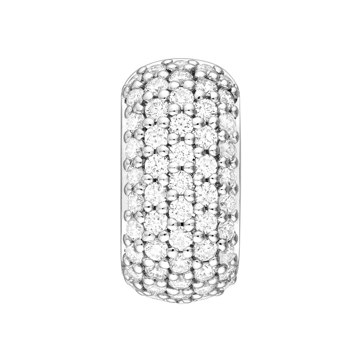 5 Row Pavé Diamond Paper Clip Huggies (7/8tcw)