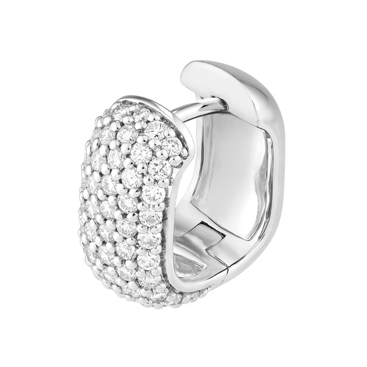 5 Row Pavé Diamond Paper Clip Huggies (7/8tcw)