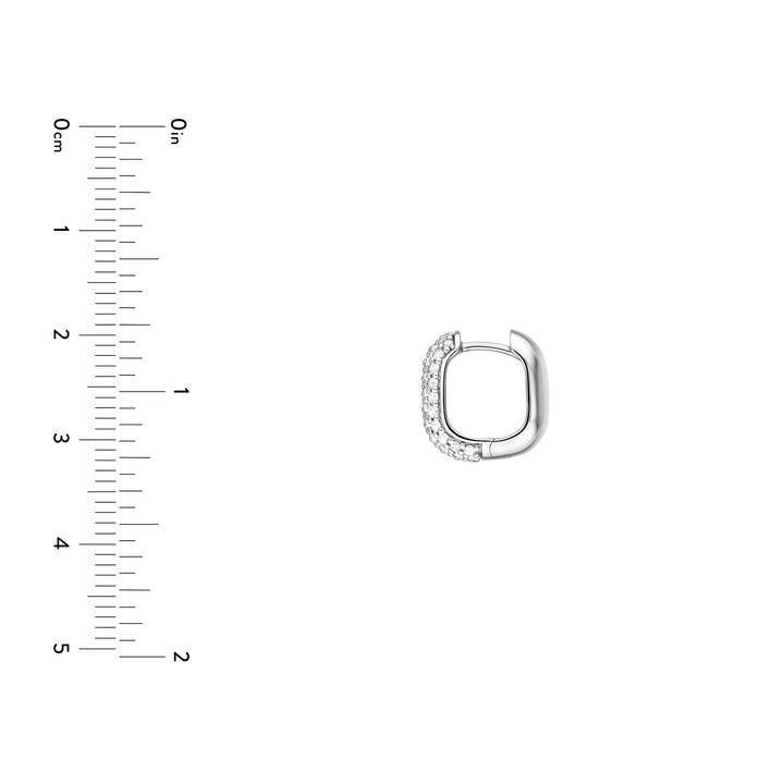 5 Row Pavé Diamond Paper Clip Huggies (7/8tcw)
