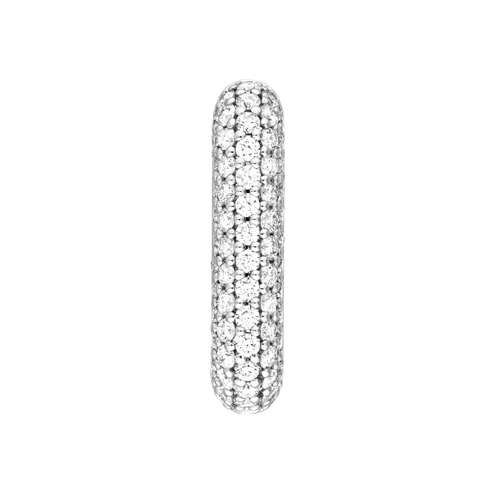 3 Row Pavé Diamond Paper Clip Huggies (1tcw)