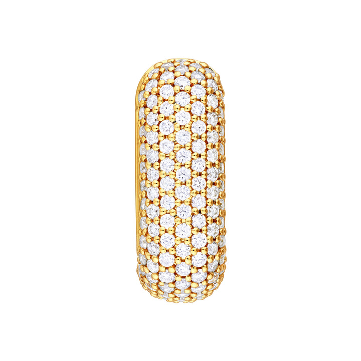 5 Row Pavé Diamond Paper Clip Huggies (1-1/3tcw)