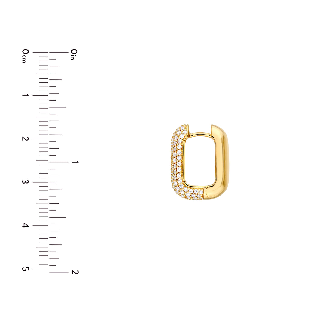 5 Row Pavé Diamond Paper Clip Huggies (1-1/3tcw)