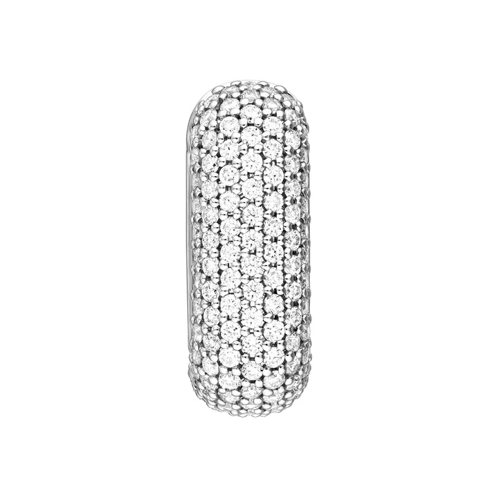 5 Row Pavé Diamond Paper Clip Huggies (1-1/3tcw)
