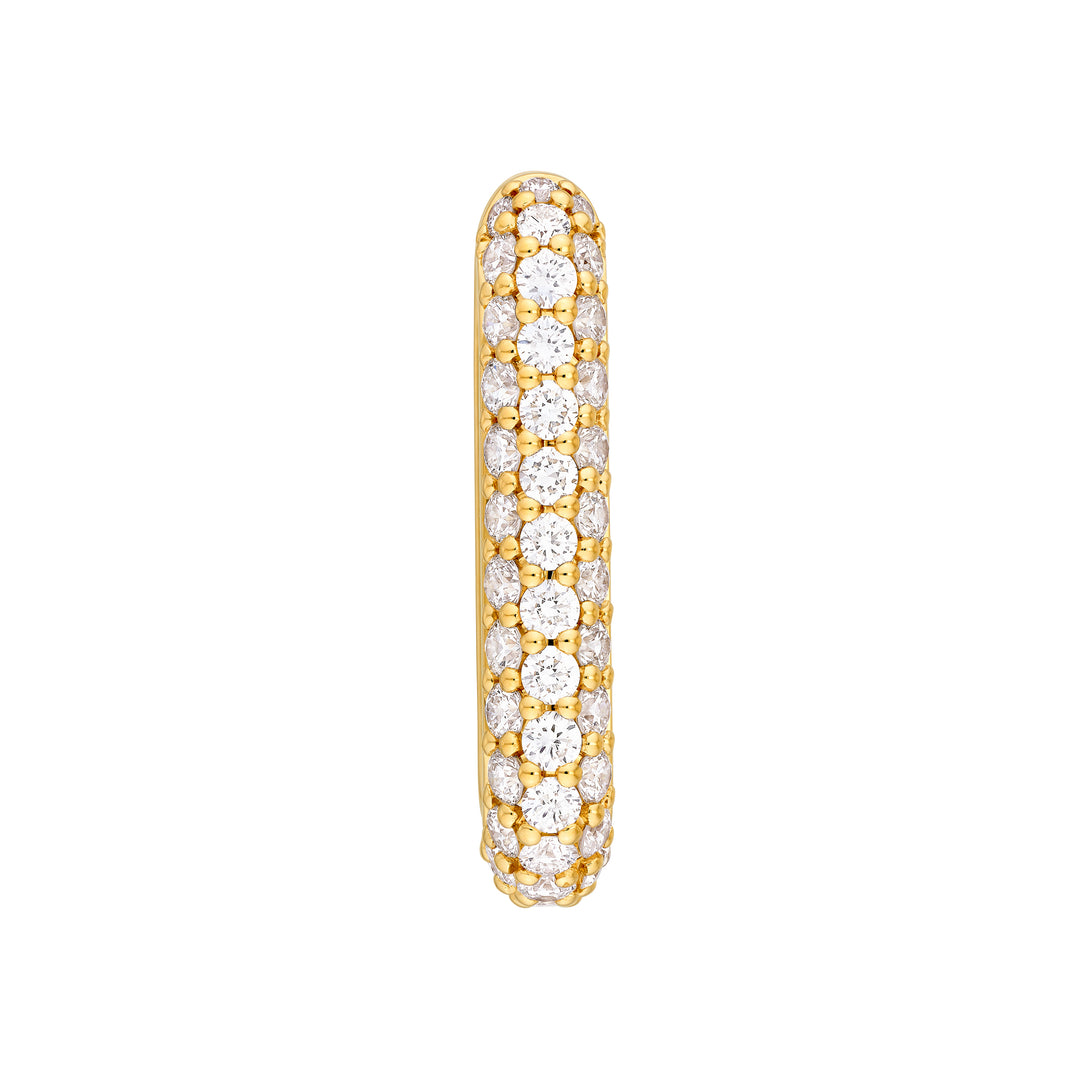 3 Row Pavé Diamond Paper Clip Earrings (1-3/8tcw)