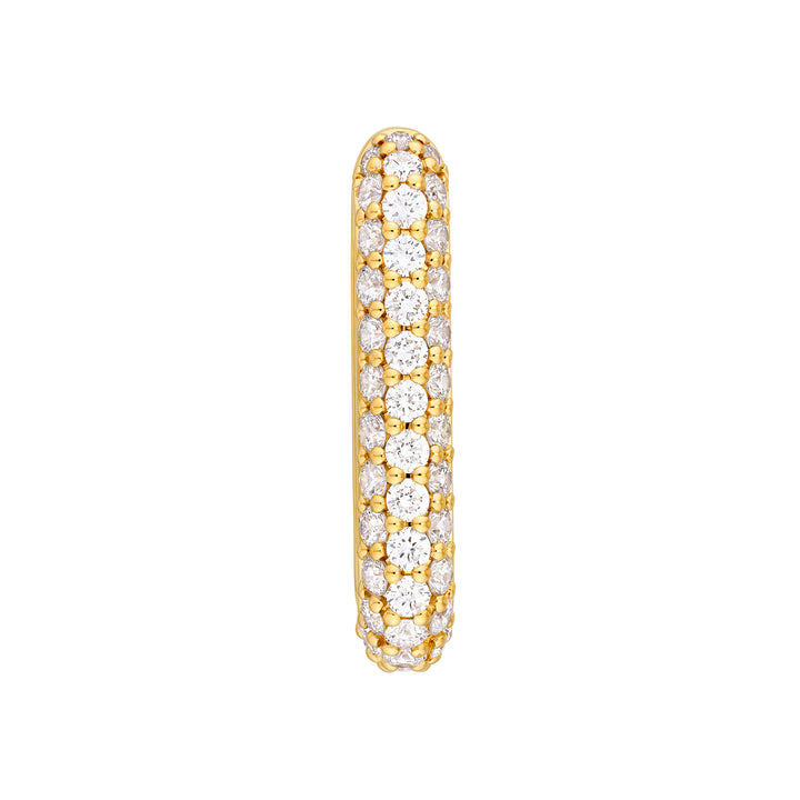 3 Row Pavé Diamond Paper Clip Earrings (1-3/8tcw)