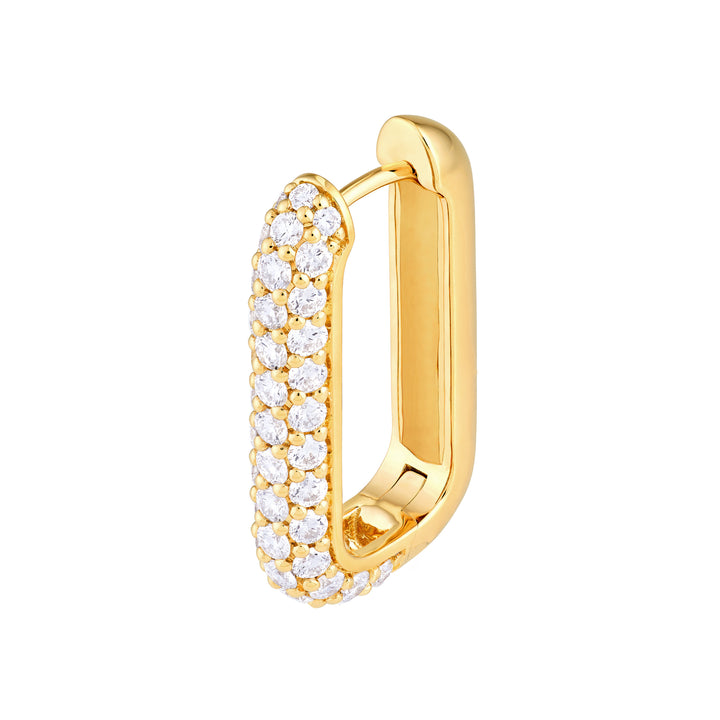 3 Row Pavé Diamond Paper Clip Earrings (1-3/8tcw)