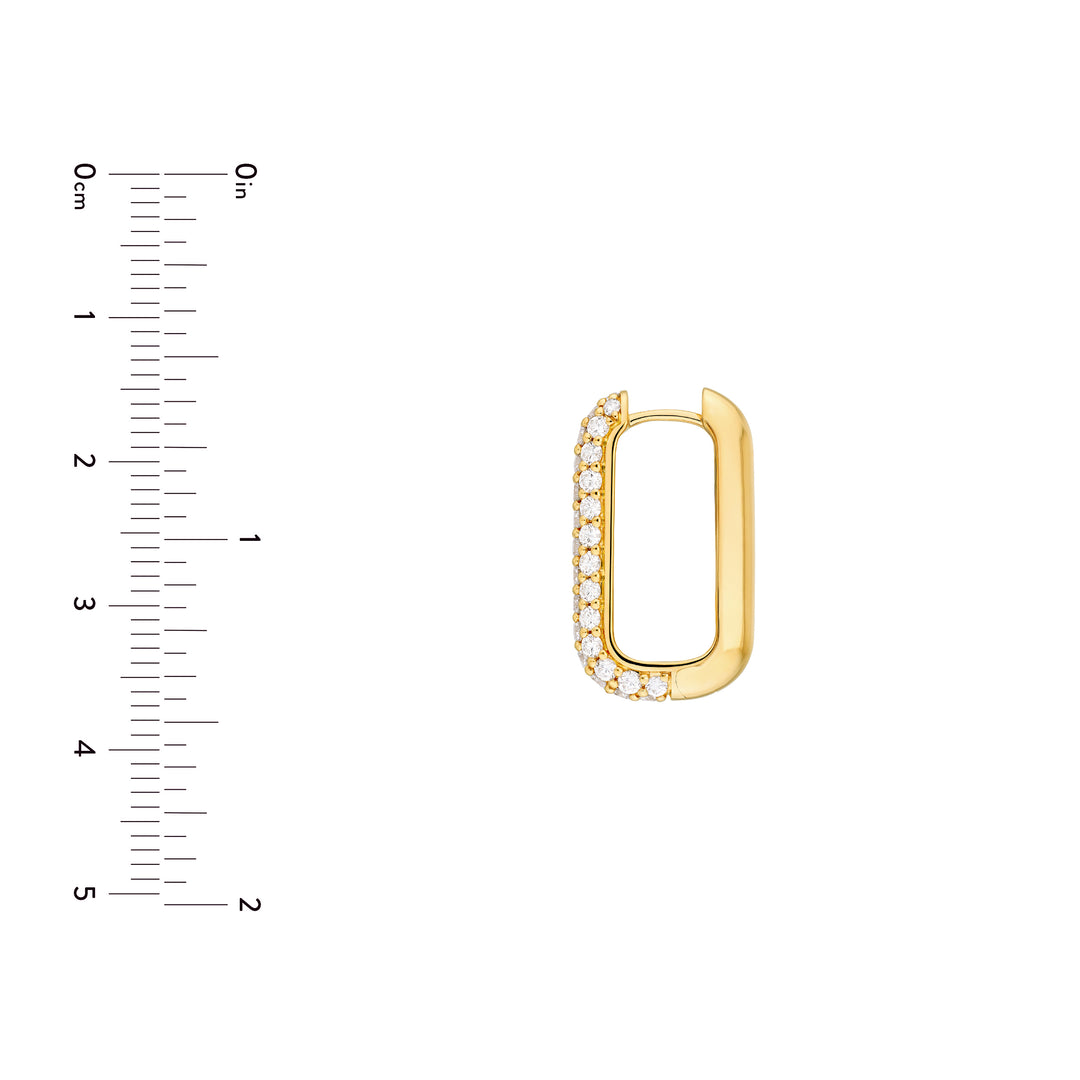 3 Row Pavé Diamond Paper Clip Earrings (1-3/8tcw)