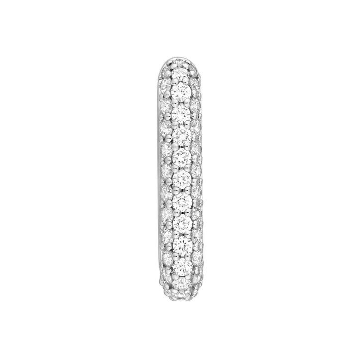 3 Row Pavé Diamond Paper Clip Earrings (1-3/8tcw)
