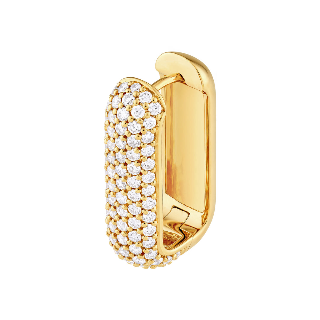 5 Row Pavé Diamond Paper Clip Earrings (1-1/2tcw)