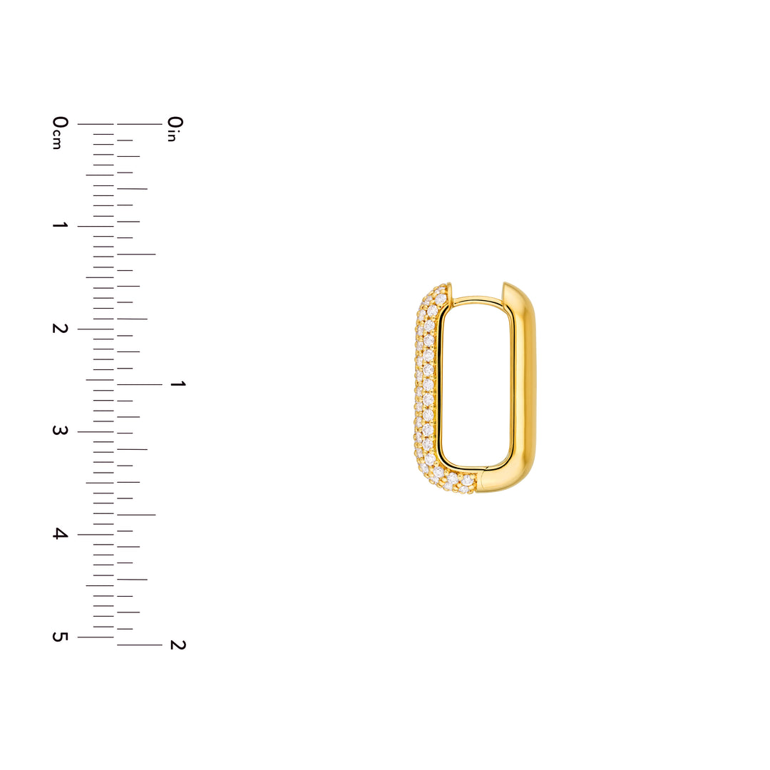 5 Row Pavé Diamond Paper Clip Earrings (1-1/2tcw)