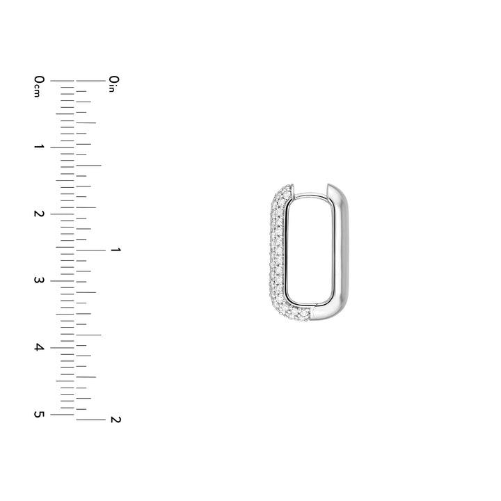 5 Row Pavé Diamond Paper Clip Earrings (1-1/2tcw)