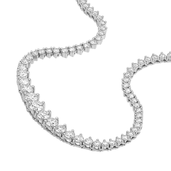 Diamond Graduated Half Tennis Necklace (3-1/3tcw)