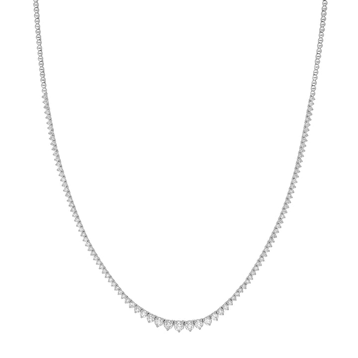 Diamond Graduated Half Tennis Necklace (3-1/4tcw)