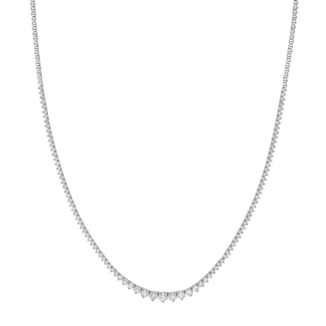 Diamond Graduated Half Tennis Necklace (3-1/4tcw)