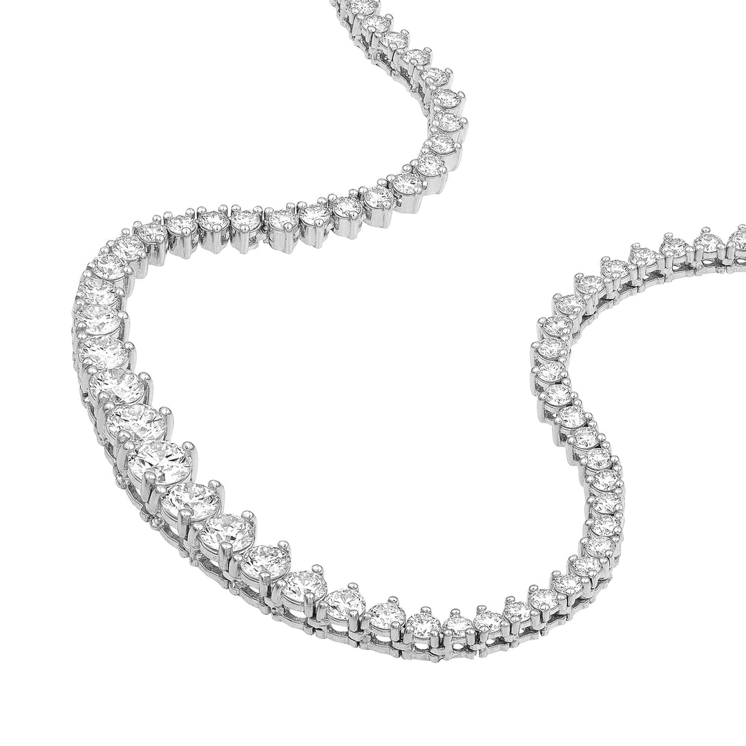 Diamond Graduated Half Tennis Necklace (3-1/4tcw)