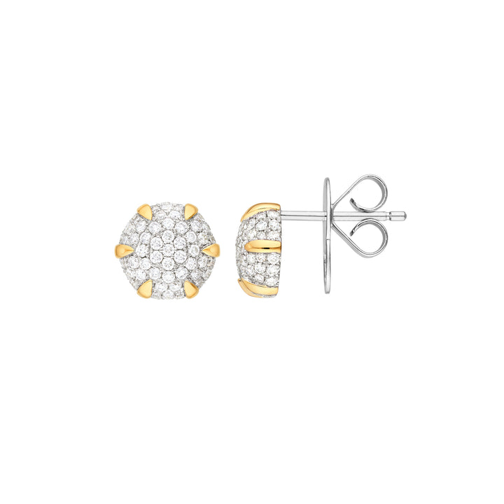 Diamond Pave Round Stud Earrings (1/2tcw)