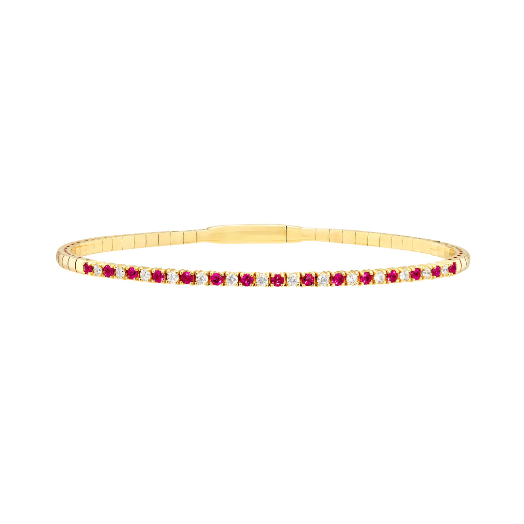 Ruby & Diamond Flexi Tennis Bracelet (4/5tcw)