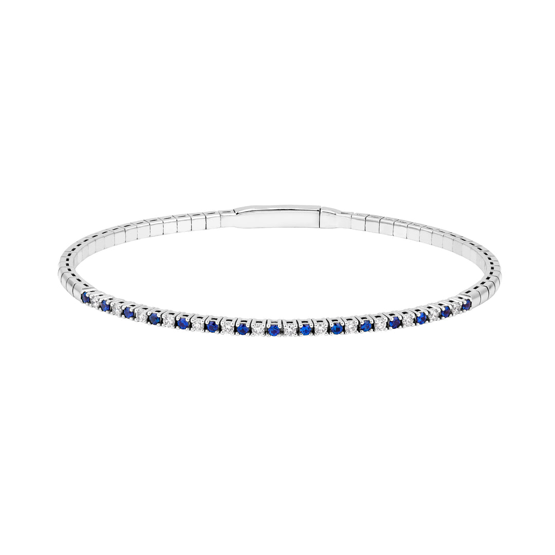 Sapphire & Diamond Flexi Tennis Bracelet (1/3tcw)