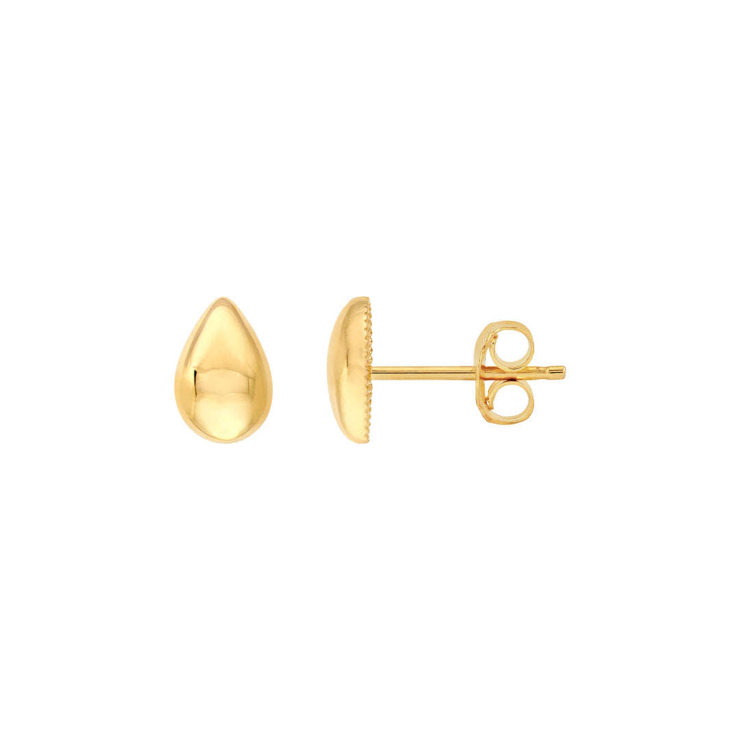 Polished Teardrop Stud Earrings