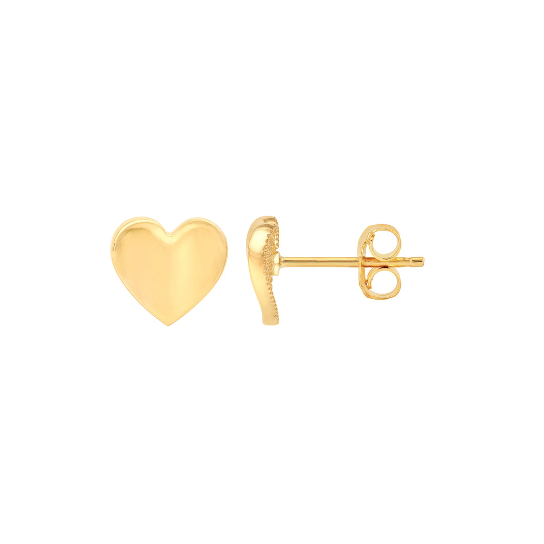 Wavy Heart Stud Earrings