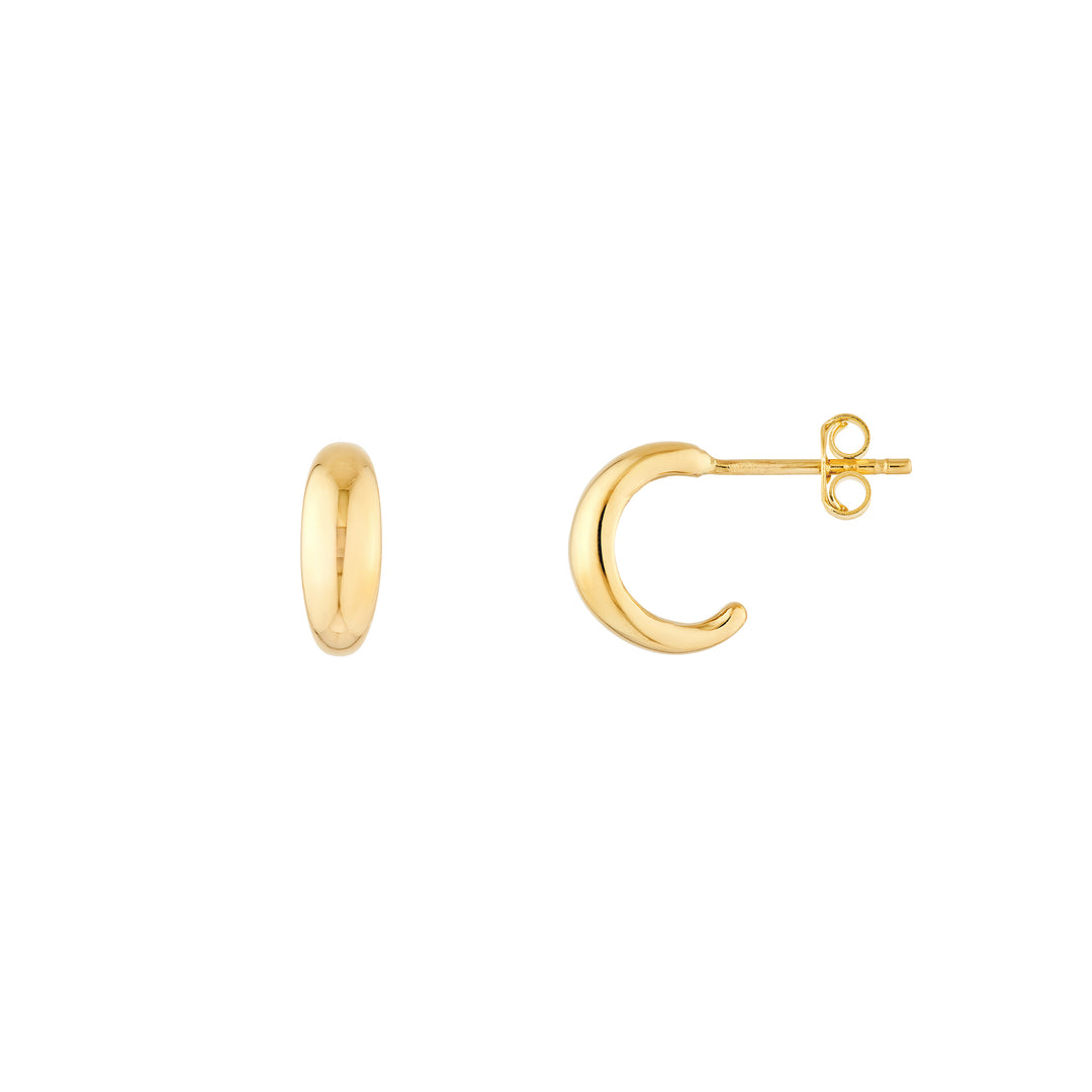 Polished Open Hoop Earrings