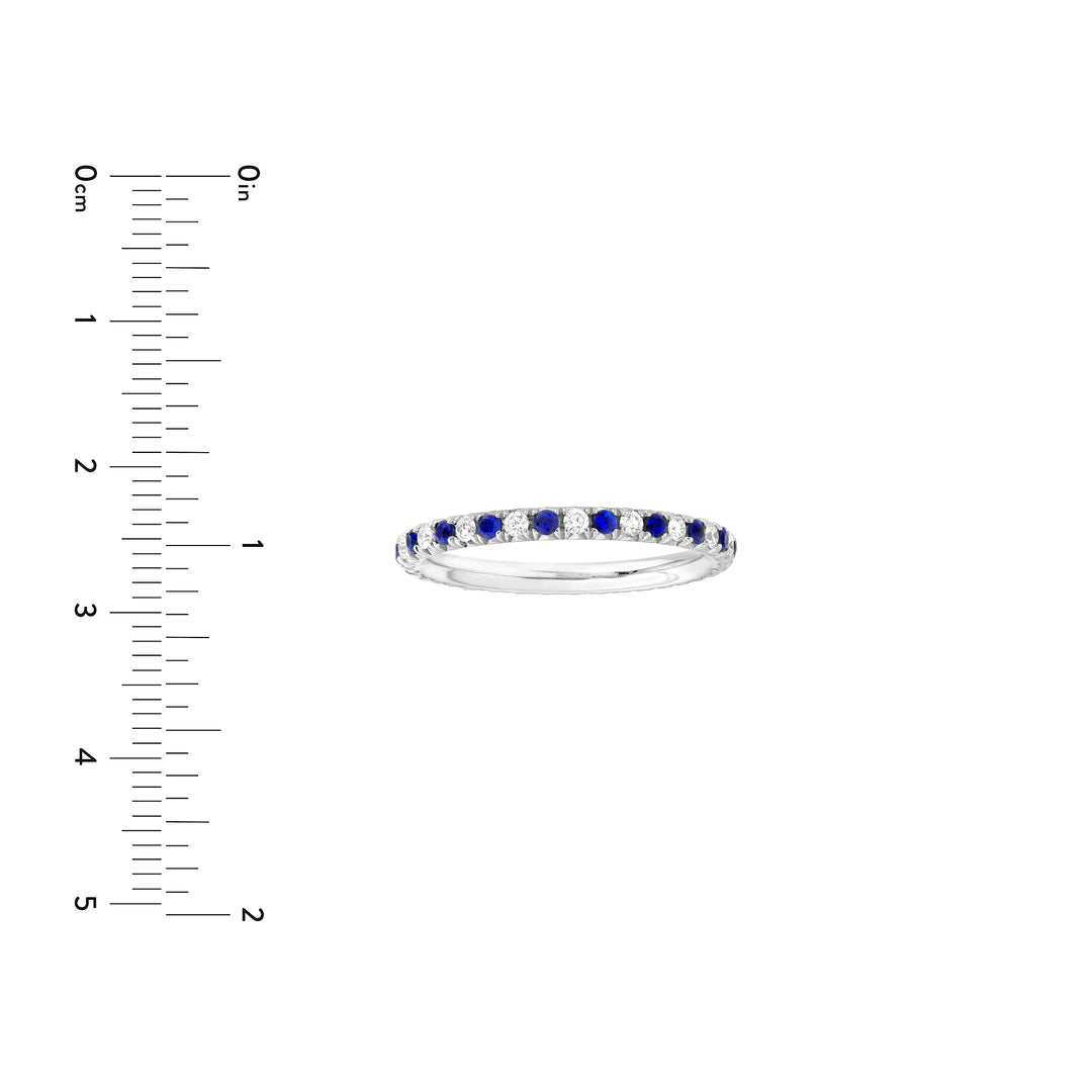 Diamond Sapphire Eternity Band (1/4tcw)