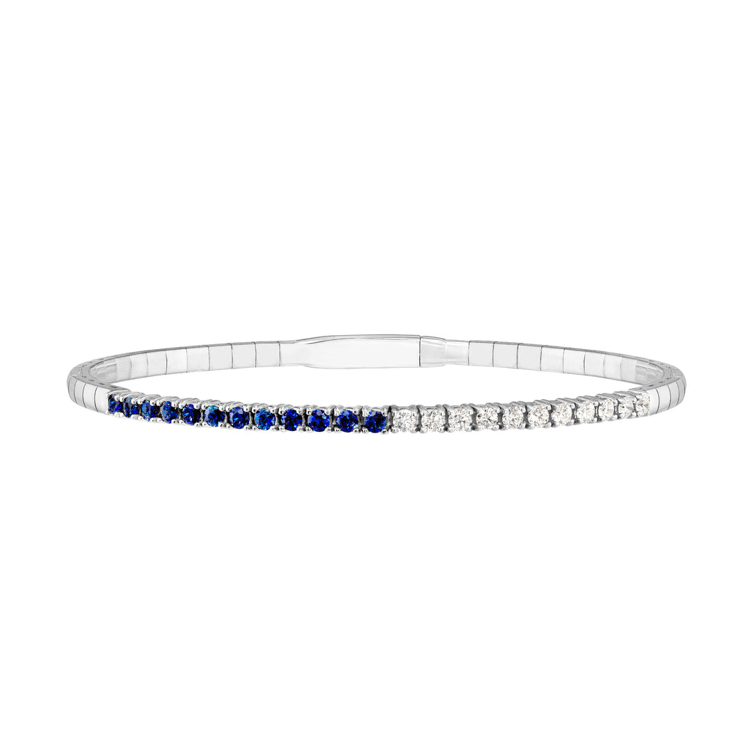 50/50 Sapphire & Diamond Flexi Tennis Bracelet