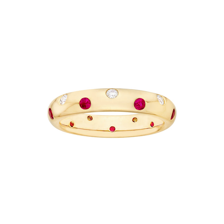 Staggered Ruby & Diamond Ring